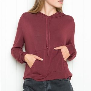 John galt/brandy Melville maroon hoodie